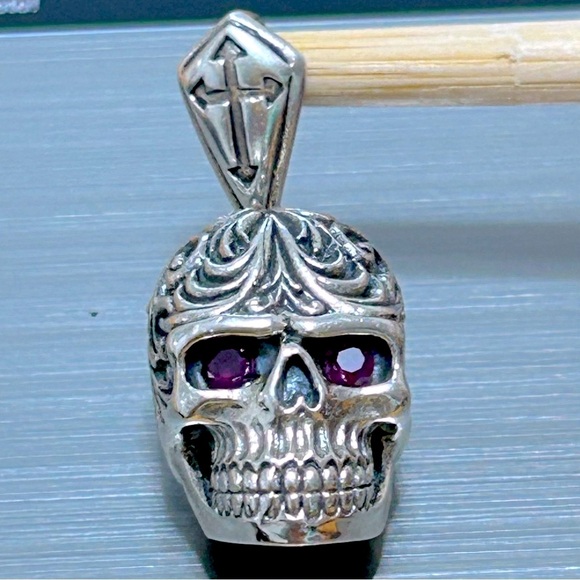 hand made Jewelry - Genuine rubies Sterling  Silver 925 necklace